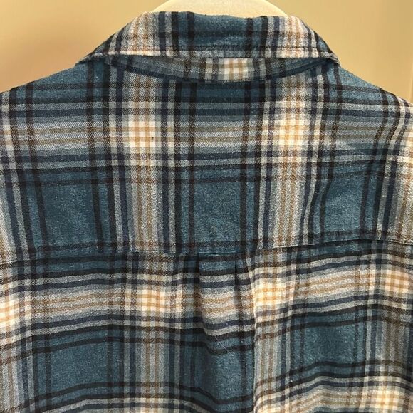 PENDLETON Blue Plaid Flannel Shirt - Picture 4 of 4